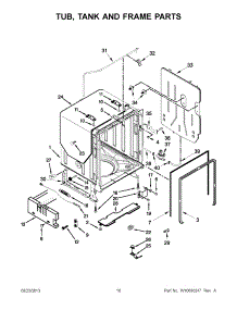 06 - Tub, Tank And Frame Parts parts for Kitchenaid Dishwasher KDTE554CSS0 from AppliancePartsPros.com