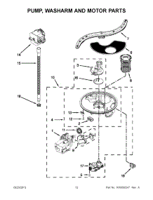 07 - Pump, Washarm And Motor Parts parts for Kitchenaid Dishwasher KDTE554CSS0 from AppliancePartsPros.com