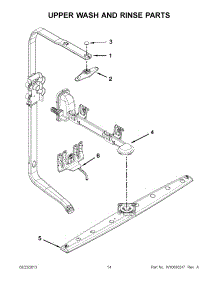 08 - Upper Wash And Rinse Parts parts for Kitchenaid Dishwasher KDTE554CSS0 from AppliancePartsPros.com