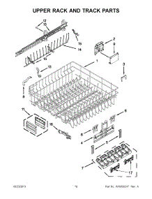 10 - Upper Rack And Track Parts parts for Kitchenaid Dishwasher KDTE554CSS0 from AppliancePartsPros.com