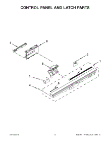 03 - Control Panel And Latch Parts parts for Kitchenaid Dishwasher KDTE554CSS1 from AppliancePartsPros.com