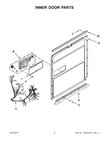 04 - Inner Door Parts parts for Kitchenaid Dishwasher KDTE554CSS1 from AppliancePartsPros.com