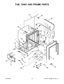 06 - Tub, Tank And Frame Parts parts for Kitchenaid Dishwasher KDTE554CSS3 from AppliancePartsPros.com