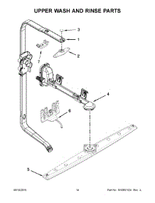 08 - Upper Wash And Rinse Parts parts for Kitchenaid Dishwasher KDTE554CSS3 from AppliancePartsPros.com