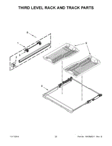 12 - Third Level Rack And Track Parts parts for Kitchenaid Dishwasher KDTE704DSS0 from AppliancePartsPros.com
