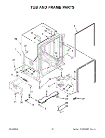 06 - Tub And Frame Parts parts for Kitchenaid Dishwasher KDTE704DSS1 from AppliancePartsPros.com