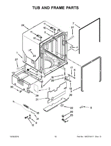 06 - Tub And Frame Parts parts for Kitchenaid Dishwasher KDTM354DSS0 from AppliancePartsPros.com