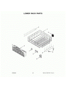 11 - Lower Rack Parts parts for Kitchenaid Dishwasher KDTM354DSS0 from AppliancePartsPros.com
