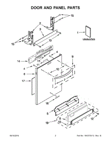 02 - Door And Panel Parts parts for Kitchenaid Dishwasher KDTM354DSS1 from AppliancePartsPros.com