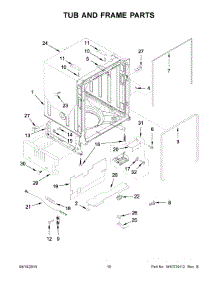 06 - Tub And Frame Parts parts for Kitchenaid Dishwasher KDTM354DSS1 from AppliancePartsPros.com