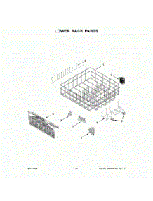 11 - Lower Rack Parts parts for Kitchenaid Dishwasher KDTM354DSS1 from AppliancePartsPros.com
