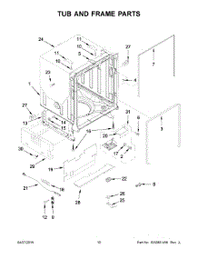 06 - Tub And Frame Parts parts for Kitchenaid Dishwasher KDTM354DSS3 from AppliancePartsPros.com