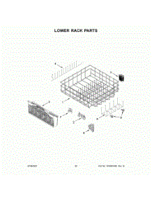 11 - Lower Rack Parts parts for Kitchenaid Dishwasher KDTM354DSS3 from AppliancePartsPros.com