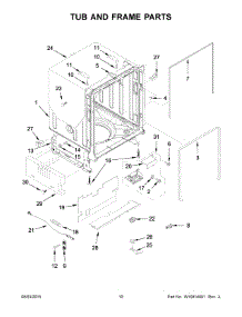 06 - Tub And Frame Parts parts for Kitchenaid Dishwasher KDTM354DSS4 from AppliancePartsPros.com