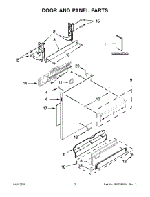 02 - Door And Panel Parts parts for Kitchenaid Dishwasher KDTM354ESS0 from AppliancePartsPros.com