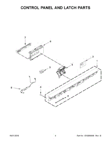 03 - Control Panel And Latch Parts parts for Kitchenaid Dishwasher KDTM354ESS2 from AppliancePartsPros.com