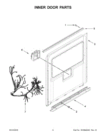 04 - Inner Door Parts parts for Kitchenaid Dishwasher KDTM384EBS0 from AppliancePartsPros.com