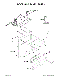 02 - Door And Panel Parts parts for Kitchenaid Dishwasher KDTM384ESS1 from AppliancePartsPros.com
