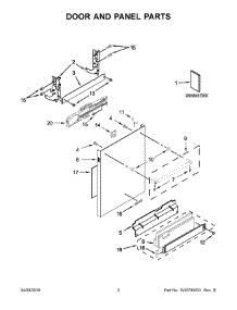 02 - Door And Panel Parts parts for Kitchenaid Dishwasher KDTM404EBS0 from AppliancePartsPros.com