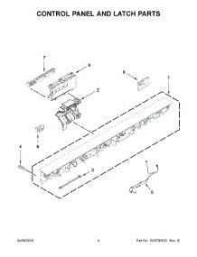 03 - Control Panel And Latch Parts parts for Kitchenaid Dishwasher KDTM404EBS0 from AppliancePartsPros.com