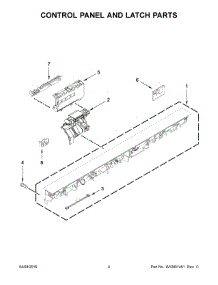 03 - Control Panel And Latch Parts parts for Kitchenaid Dishwasher KDTM404ESS1 from AppliancePartsPros.com