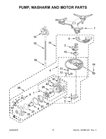 07 - Pump, Washarm And Motor Parts parts for Kitchenaid Dishwasher KDTM404ESS1 from AppliancePartsPros.com