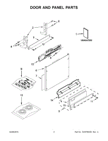 02 - Door And Panel Parts parts for Kitchenaid Dishwasher KDTM504EPA0 from AppliancePartsPros.com