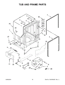 06 - Tub And Frame Parts parts for Kitchenaid Dishwasher KDTM504EPA0 from AppliancePartsPros.com