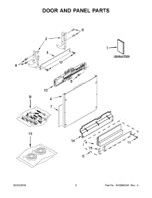 02 - Door And Panel Parts parts for Kitchenaid Dishwasher KDTM504EPA1 from AppliancePartsPros.com