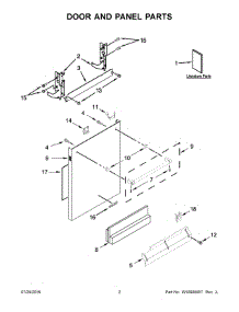 02 - Door And Panel Parts parts for Kitchenaid Dishwasher KDTM704EBS1 from AppliancePartsPros.com