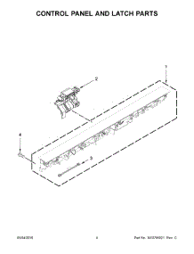 03 - Control Panel And Latch Parts parts for Kitchenaid Dishwasher KDTM704ESS0 from AppliancePartsPros.com