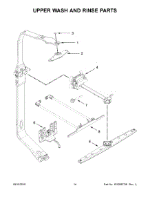 08 - Upper Wash And Rinse Parts parts for Kitchenaid Dishwasher KDTM804EBS1 from AppliancePartsPros.com