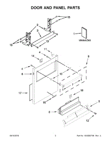 02 - Door And Panel Parts parts for Kitchenaid Dishwasher KDTM804ESS1 from AppliancePartsPros.com