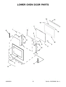 06 - Lower Oven Door Parts parts for Kitchenaid Oven KEBK206BSS01 from AppliancePartsPros.com