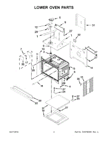 03 - Lower Oven Parts parts for Kitchenaid Oven KEBK276BBL01 from AppliancePartsPros.com