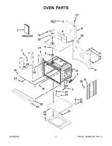 02 - Oven Parts parts for Kitchenaid Oven KEBS109BBL01 from AppliancePartsPros.com