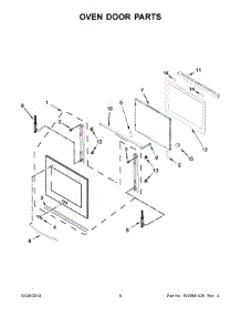04 - Oven Door Parts parts for Kitchenaid Oven KEBS109BWH01 from AppliancePartsPros.com