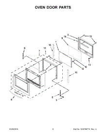 04 - Oven Door Parts parts for Kitchenaid Oven KEBS109ESS00 from AppliancePartsPros.com