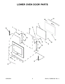 04 - Lower Oven Door Parts parts for Kitchenaid Oven KEBS207BSS01 from AppliancePartsPros.com