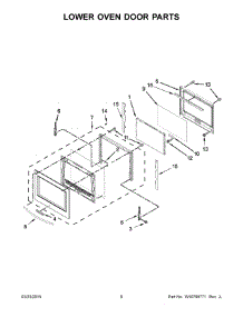 04 - Lower Oven Door Parts parts for Kitchenaid Oven KEBS207ESS00 from AppliancePartsPros.com