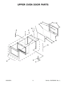 05 - Upper Oven Door Parts parts for Kitchenaid Oven KEBS209ESS00 from AppliancePartsPros.com