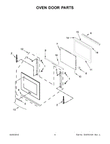 04 - Oven Door Parts parts for Kitchenaid Oven KEBS279BWH01 from AppliancePartsPros.com