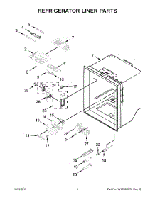 03 - Refrigerator Liner Parts parts for Kitchenaid Refrigerator KFCS22EVMS8 from AppliancePartsPros.com