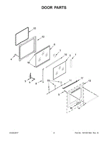05 - Door Parts parts for Kitchenaid Range KFEG500EBS1 from AppliancePartsPros.com