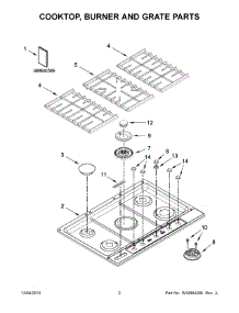 02 - Cooktop, Burner And Grate Parts parts for Kitchenaid Cooktop KFGU766VSS04 from AppliancePartsPros.com