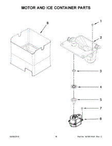 10 - Motor And Ice Container Parts parts for Kitchenaid Refrigerator KFIS29BBBL01 from AppliancePartsPros.com