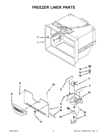 02 - Freezer Liner Parts parts for Kitchenaid Refrigerator KFIS29BBBL02 from AppliancePartsPros.com