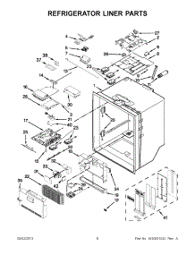 03 - Refrigerator Liner Parts parts for Kitchenaid Refrigerator KFIS29BBBL02 from AppliancePartsPros.com