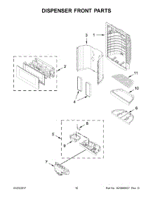09 - Dispenser Front Parts parts for Kitchenaid Refrigerator KFIS29BBBL03 from AppliancePartsPros.com