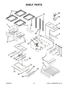 08 - Shelf Parts parts for Kitchenaid Refrigerator KFIS29PBMS01 from AppliancePartsPros.com